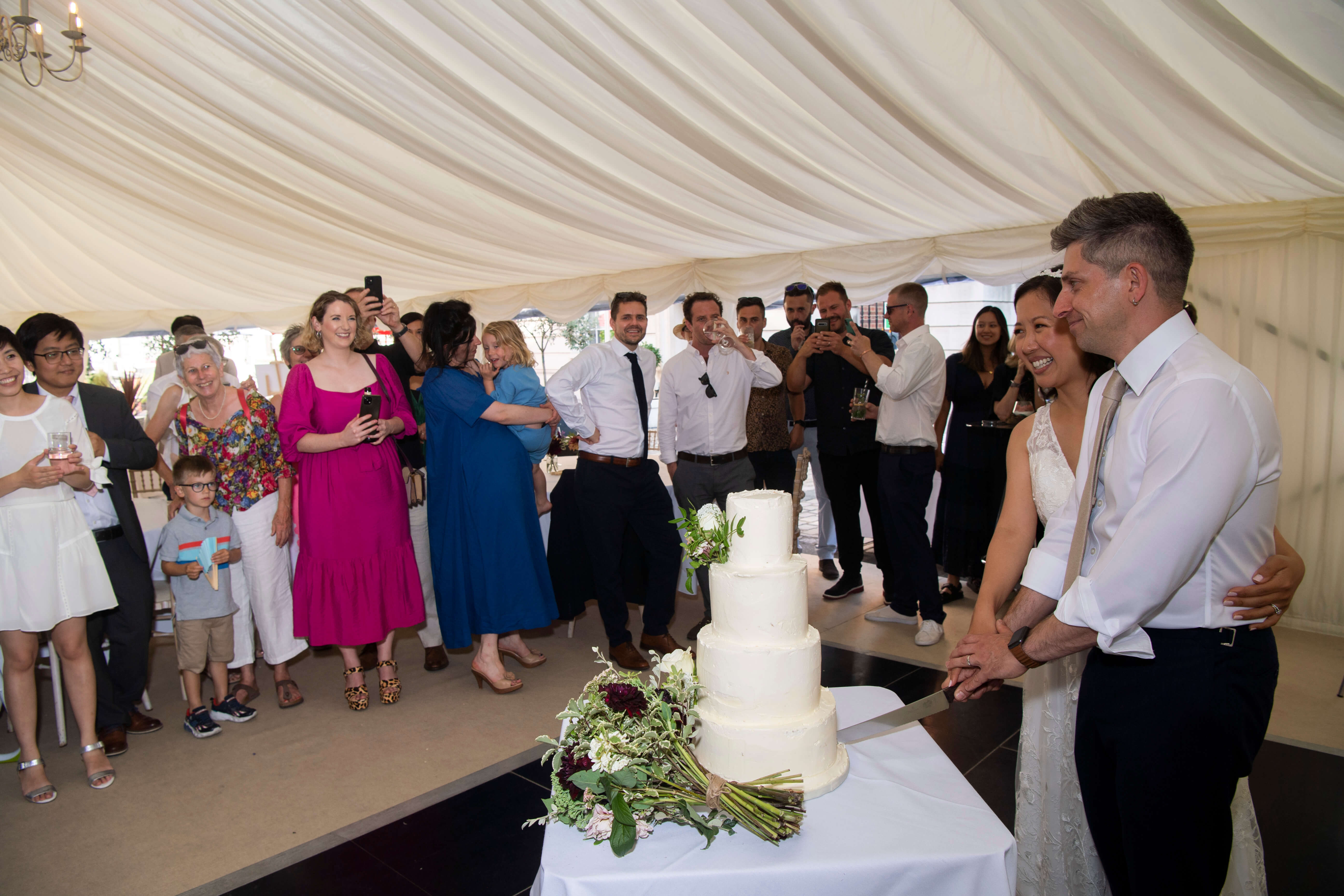 Cutting Wedding Cake
