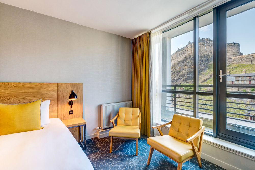 Castle View Deluxe Room with Balcony at Apex Grassmarket Hotel Castle View Deluxe Room with Balcony at Apex Grassmarket Hotel