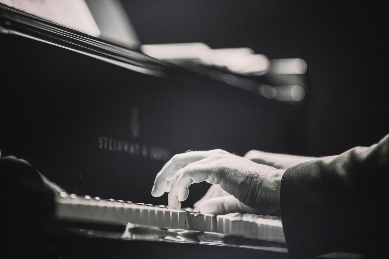 Person playing piano