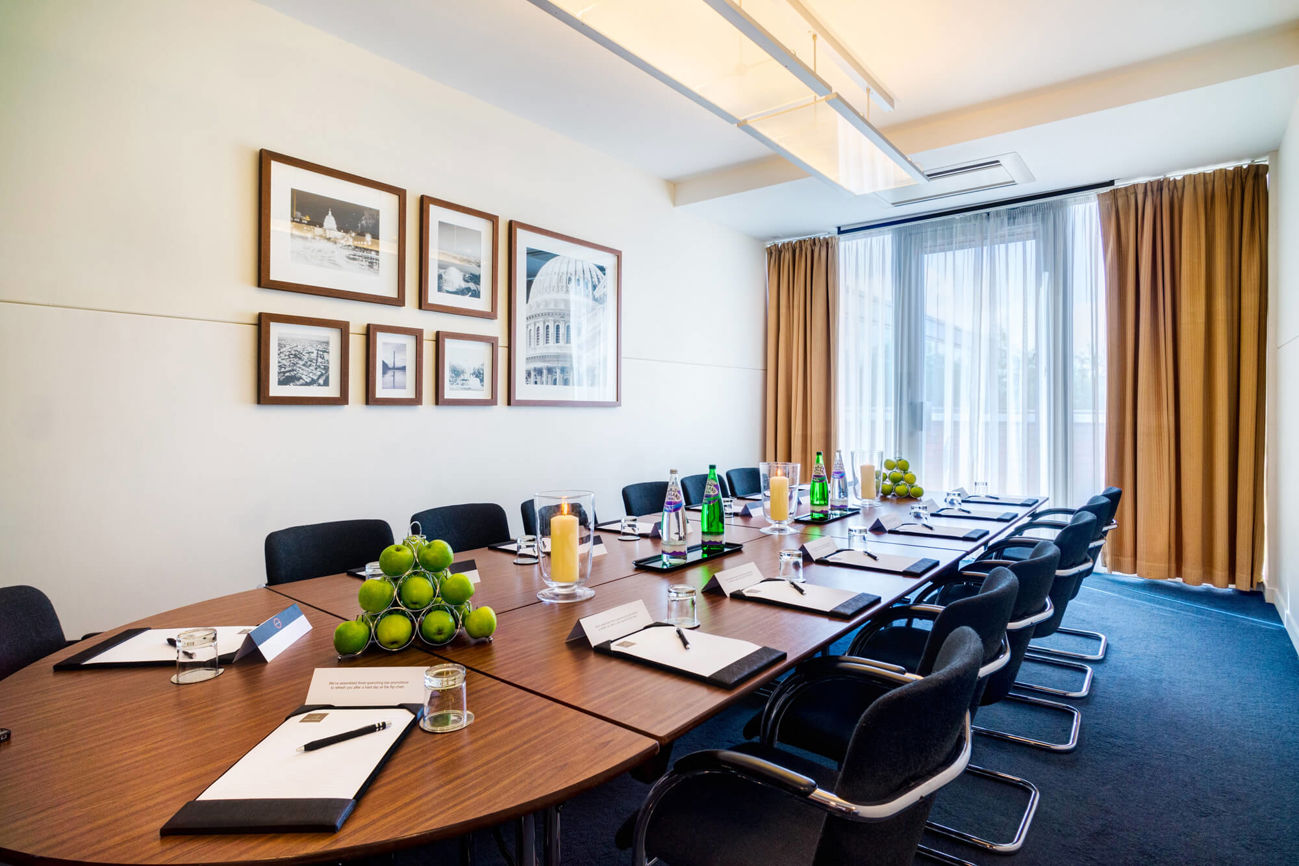 Meeting room set up boardroom style